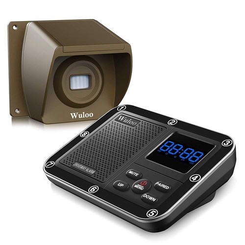 Wuloo 1800ft Range Driveway Alarms Wireless Motion Sensor for Home Garden System - Picture 12 of 42