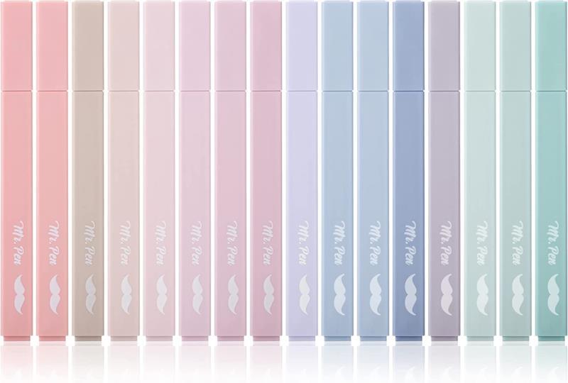- Aesthetic Highlighters, 16 Pcs, Chisel Tip, Morandi Colors, No Bleed Bible Hig-image