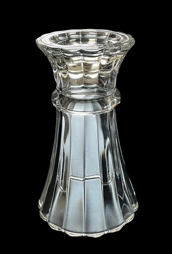 Luminarc Crystal Vase Gerbe Clear Fluted 8.5”Tall Ribbed France Excellent - Picture 6 of 8
