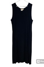 Norm Thompson Womens Plus 3X Sleeveless Round Neck Slinky Maxi Dress Whimsigoth