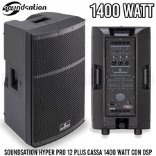 SOUNDSATION HYPER PRO 12 PLUS Cassa Audio Attiva 12" 1400W Speaker Diffusore DJ
