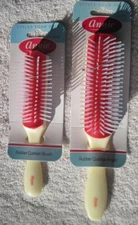 Annie Flare Rubber Cushion Base Hair Brush Stiff Plastic Bristles Denman Wig