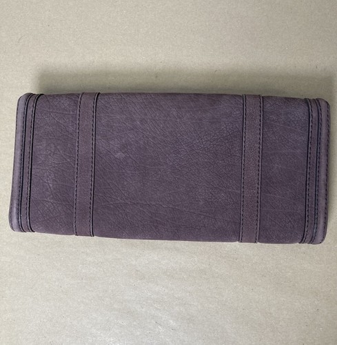 Burberry Margot Clutch Bag dark Purple Grain Leather Gold Buckle Large Designer - Picture 2 of 24