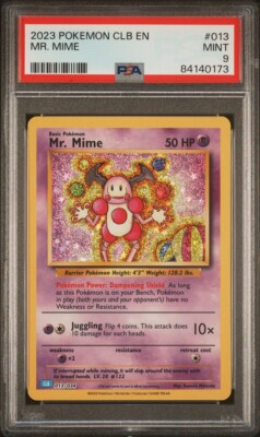 PSA 9 Mr. Mime 013/034 Classic Collection English Holo Graded