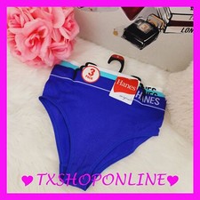 Hanes 3 Pack Seamless Rib Hi-Leg Bikini Underwear NWT