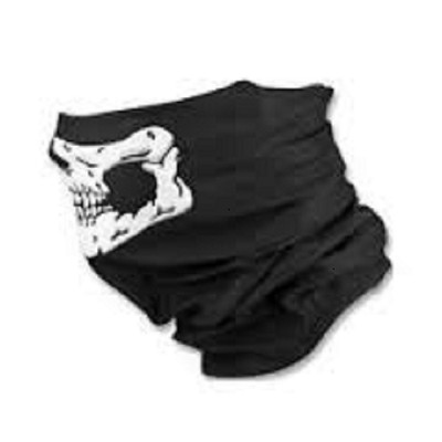 Biker Black Seamless Skull Face Tube Mask SWAT COD GHOST