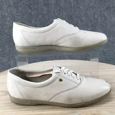 Easy Spirit Shoes Womens 8 B Motion Casual Lace Up Oxford Sneakers White Leather