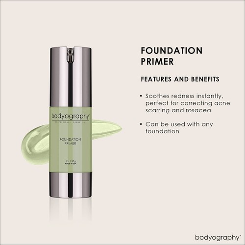 Anti-Aging Green Makeup Primer - Controls Shine & Neutralizes Redness - 1 oz. - Picture 5 of 8
