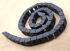 1M 1000mm 40" Black Long Nylon Cable Drag Chain Wire Carrier R18 10 x10mm [C1]