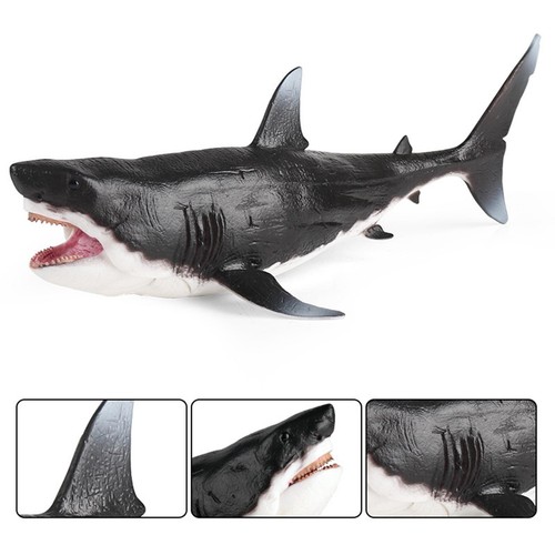 Big Shark Megalodon Action Figure Sea Education Kids Toy Aquarium Figurine - Picture 6 of 7