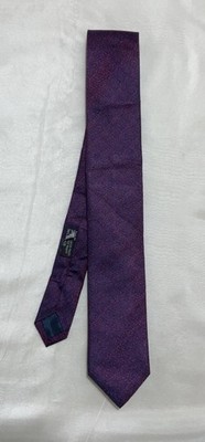DIGEL men s Silk Slim Tie In Purple W An Embossed Finish HANDMADE in Vietnam EC