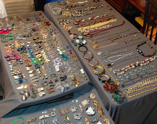 Vintage 1950s-80s Estate Costume Jewelry 350+ Piece Lot Earrings Cuffs Necklaces