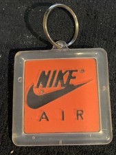 NIKE AIR HANG TAG RETRO 90s ORANGE/Red KEYCHAIN Jordan Vintage KeyRing 2.5x2.5
