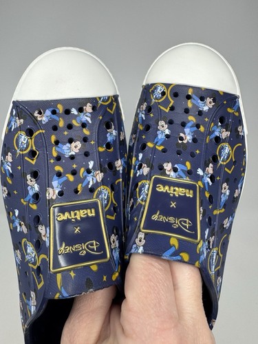 Disney Parks Native Kinder Schuhe 50th Anniversary Mickey Mouse Größe J1 Navy Blau - Bild 13 von 13