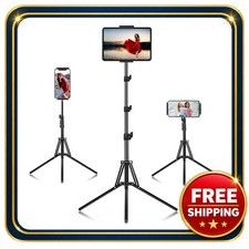 Tablet Tripod Stand with Remote 65 Inch Height Adjustable iPad Holder