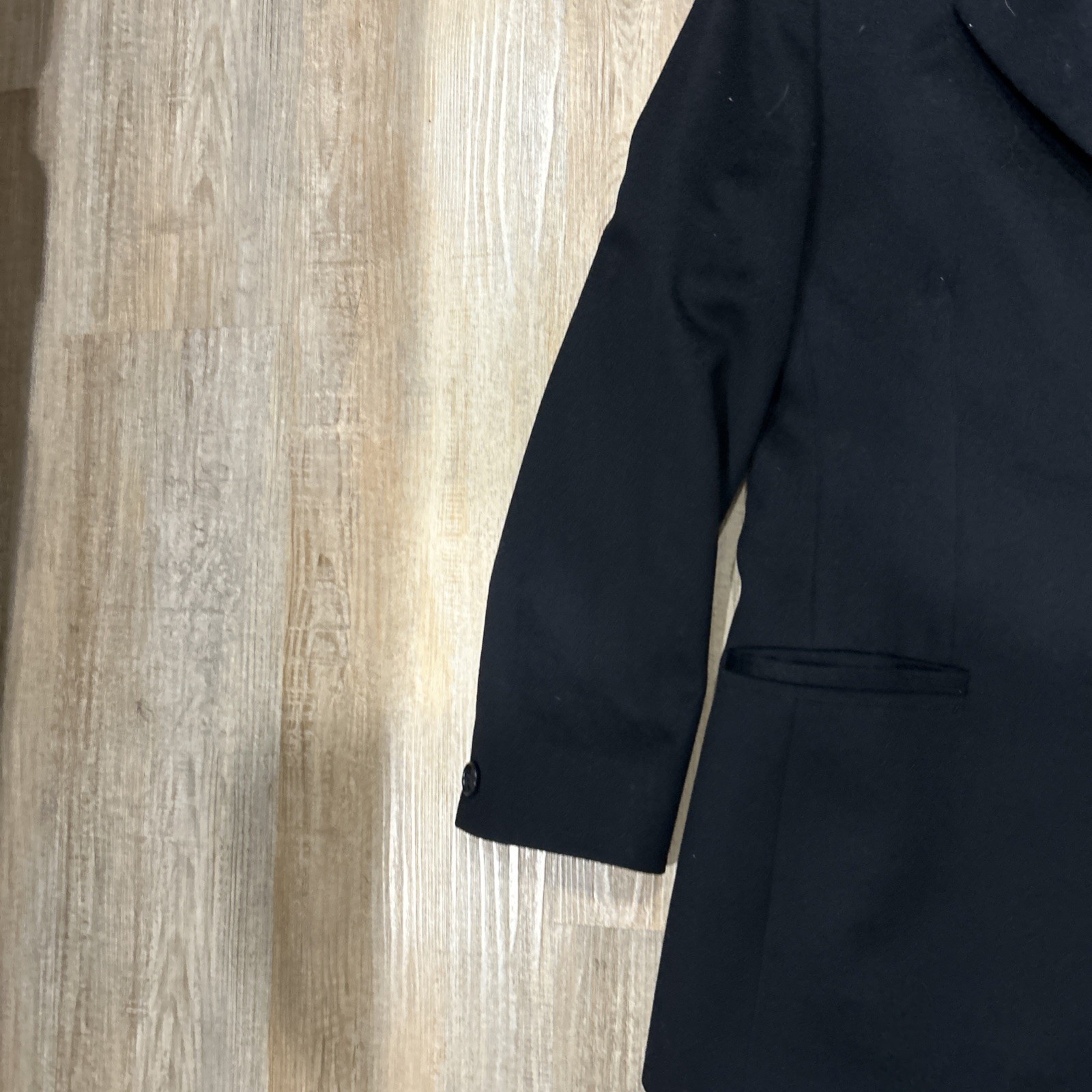 Armani Collezioni Blazer Womens Black Wool Mohair Single Breasted Jacket Size 10