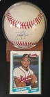 DAVID JUSTICE Atlanta Braves Autographed Baseball MLB NL Baseball w/ COA + card