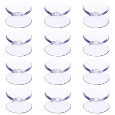 12 Pcs Sucker Pads Suction Cups for Glass Table Tops Small Double Sided Spacers