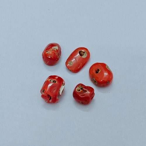 Vintage Italy Coral Cabochon Loose Gemstone 100% Natural Red Sea Coral Cabochon - Picture 4 of 9