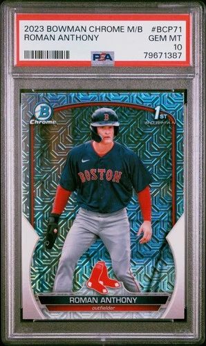 2023 Bowman Chrome Prospects Mojo Ref #BCP-71 Roman Anthony PSA 10 Red Sox