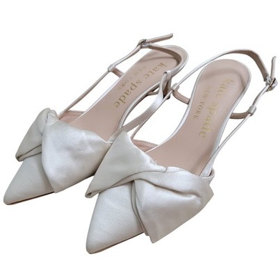 Kate Spade New York Marseille Satin Bow Slingback Heels Kitten Heels Size 8