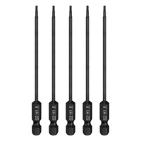 "5 StüCk Flache Sechskant-Bits H1.5 FüR Magnetspitze 1/4\" Schaft 10 Cm Schwarz"