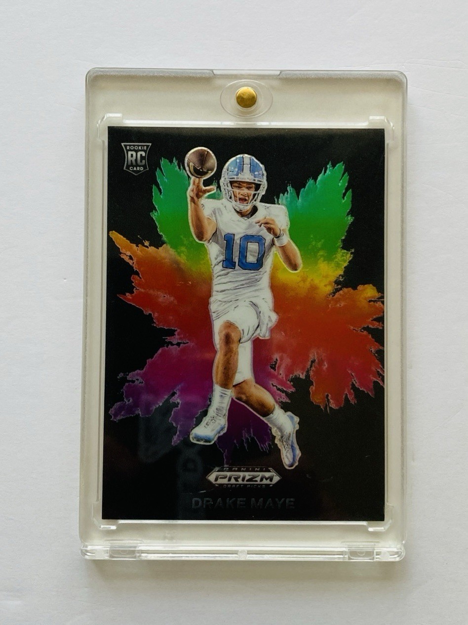 Drake Maye 2024 Prizm Draft Picks Black Color Blast #CB-4 Patriots SSP Case Hit