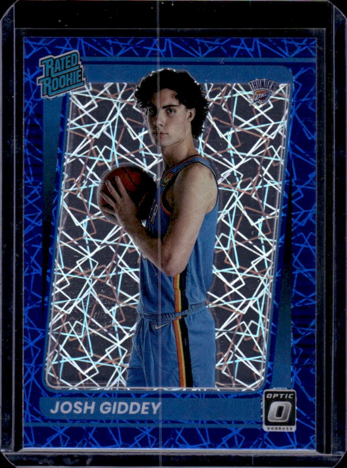 2021-22 Donruss Optic Josh Giddey Blue Velocity Prizm RC #152 Thunder