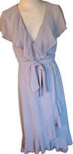 Show Me Your Mumu Gray Audrey Elegant Maxi High Low Dress Ruffled Women's S/M