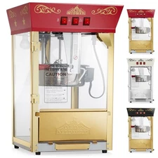 Movie Theater Popcorn Machine w/ 10 oz Kettle, Vintage Countertop Popper