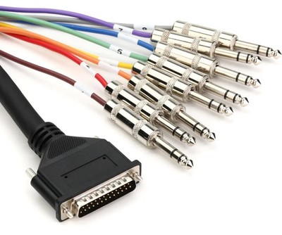 Hosa DTP-802 8-channel DB25 to 1/4'' TRS Snake - 6.6'