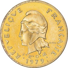[#344272] Coin, New Hebrides, Franc, 1979, Paris, Piéfort, MS, Aluminum-Bro, nze