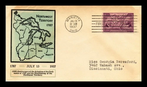 DR JIM STAMPS US COVER ORDINANCE OF 1787 SESQUICENTENNIAL FDC SCOTT 795