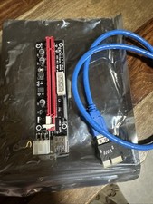 PCI-E 1X To 16X GPU Riser Card Adapter USB 3.0 Cable Powered Mining Rig