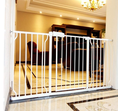 #ad ALLAIBB Extra Wide Pressure Mount Baby Gate Auto Close White Metal Child Dog... $166.71