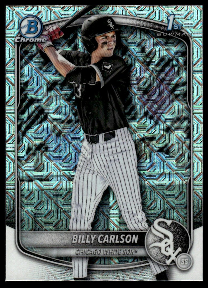 2025 Bowman Draft #BDC-10 Billy Carlson Chrome Mojo Refractor