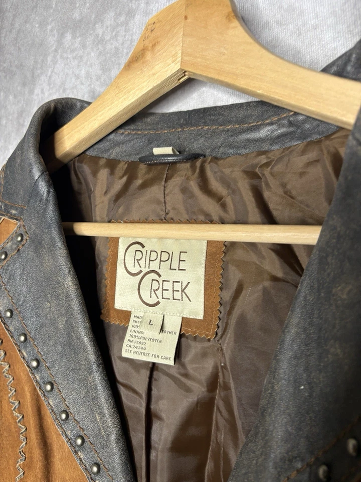 Chaqueta de Colección Cripple Creek Gamuza Cuero Western Ranch Para Mujer’s Grande Foto 2 de 4