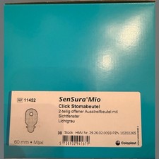 SenSura Mio Click Stomabeutel 60mm Lichtgrau 2-teiliges System, Maxi 30stck