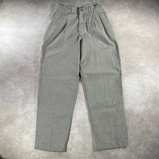 Vintage Lee Houndstooth Pants Pleated Straight Leg Dress Trousers Casual Pants