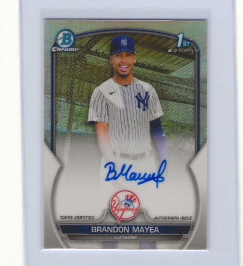 2023 Bowman Chrome #CPA-BMA BRANDON MAYEA 1st Bowman AUTOGRAPH Refractor #'d/499