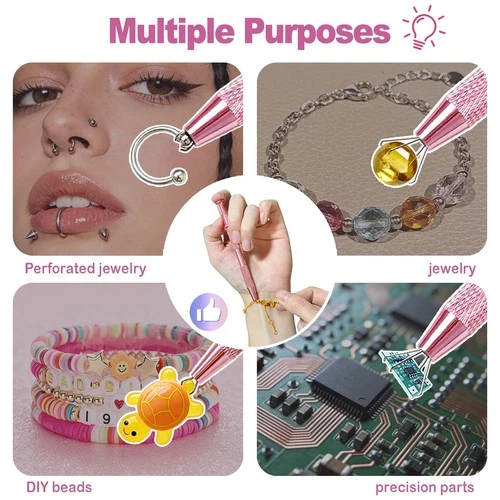 2Pcs Piercing Changing Tools, 4 Claw Grabber Tool Ball Holder Flat Back Earrings image 5