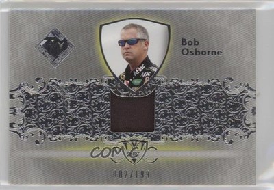 2012 Press Pass Total Memorabilia Single Swatch Silver 82/199 Bob Osborne 6n5