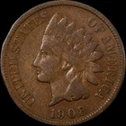1908 S Indian Head Cent 1c VG/F,  Nice Eye Appeal!