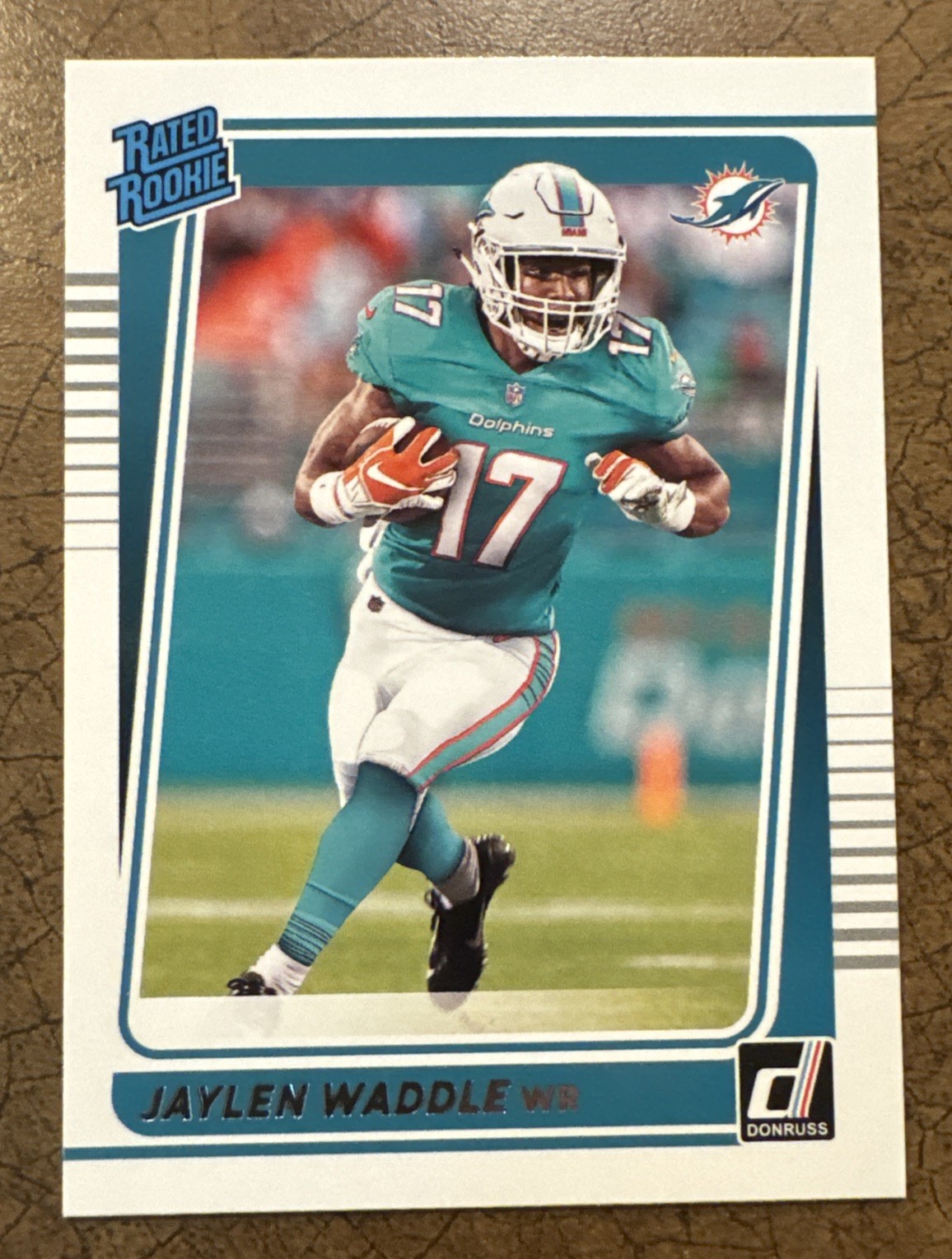 2021 Donruss Jaylen Waddle Rated Rookie Miami Dolphins RC #263