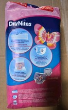 9 Vintage Drynites 8-15 Mädchen Windeln Alte Huggies Goodnites