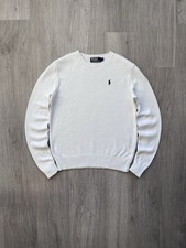 Vintage Polo Ralph Lauren 90 s White Knitted Sweater Men  s