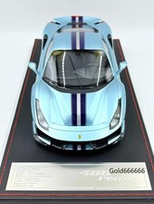 DM 1:18 Ferrari 488 Pista Resin Car Model - Ice Blue LIMITED 30 Collectible