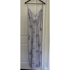 Lush Lilac /Blue Floral Spaghetti Straps Max Dress Size XL