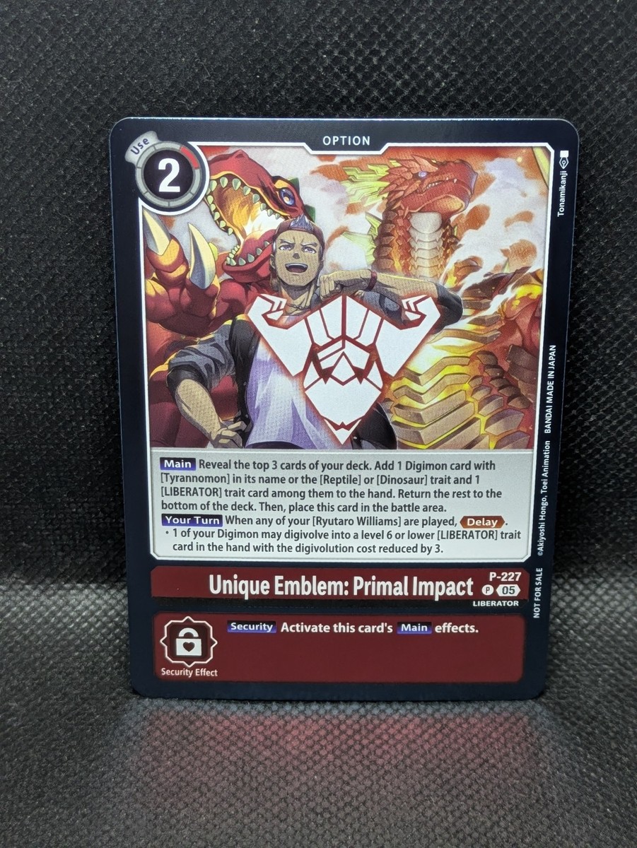 Digimon Card Game Unique Emblem: Primal Impact Dawn of Liberator P