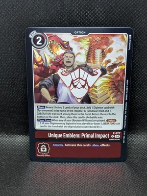 Digimon Card Game Unique Emblem: Primal Impact Dawn of Liberator P
